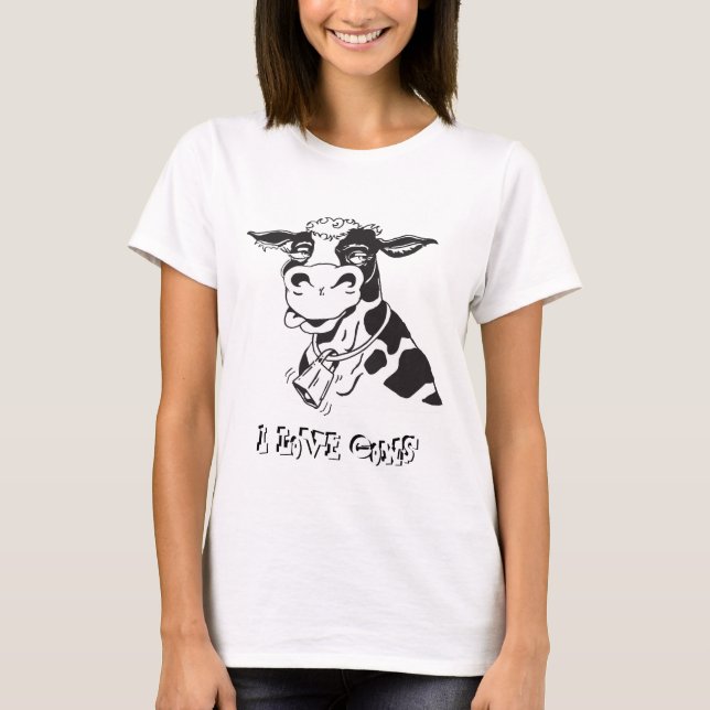 Amo la camiseta de las vacas (Anverso)
