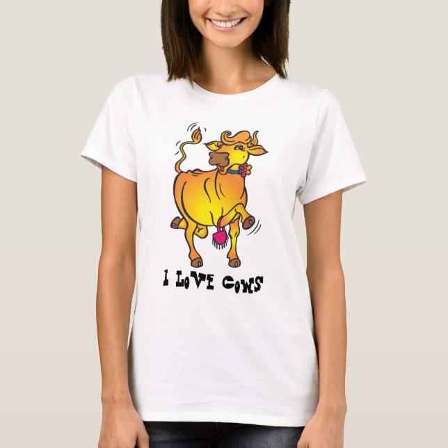 Amo la camiseta de las vacas (Anverso)