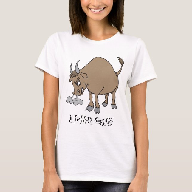 Amo la camiseta de las vacas (Anverso)