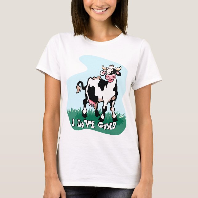 Amo la camiseta de las vacas (Anverso)