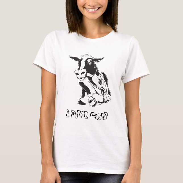 Amo la camiseta de las vacas (Anverso)