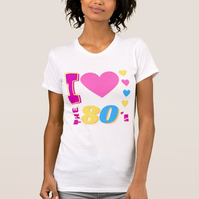 Amo la camiseta de los 80 (Anverso)