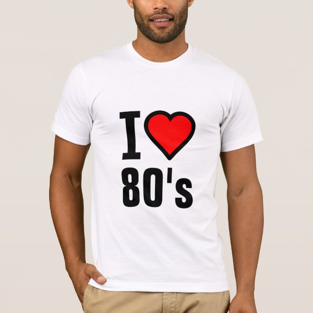 Amo la camiseta de los 80 (Anverso)