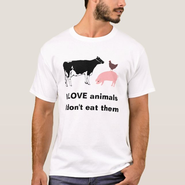 Amo la camiseta de los animales (Anverso)