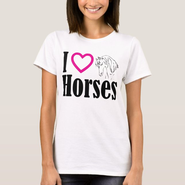 Amo la camiseta de los caballos (Anverso)