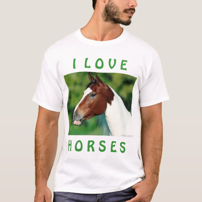 Amo la camiseta de los caballos (Anverso)