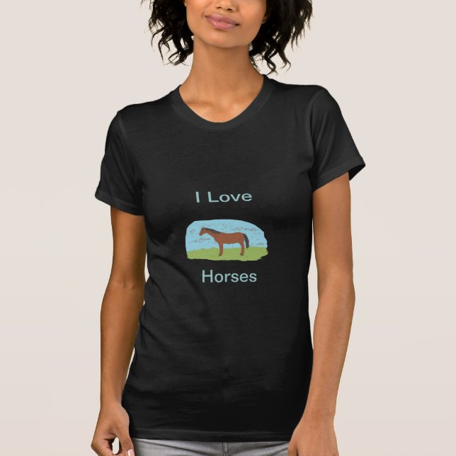 Amo la camiseta de los caballos (Anverso)