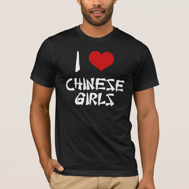 Amo la camiseta de los Chicas chinos (Anverso)