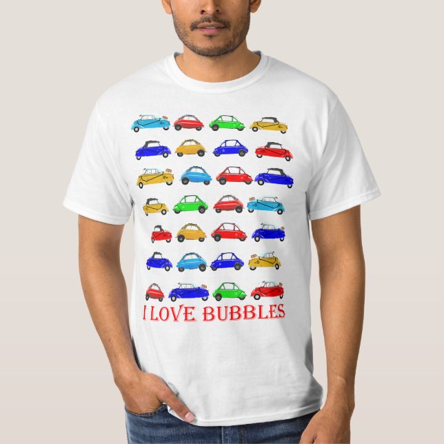 Amo la camiseta de los coches de la burbuja (Anverso)