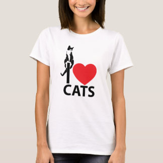 Amo la camiseta de los gatos