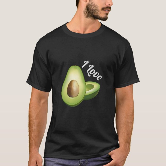 Amo la camiseta de los hombres del aguacate (Anverso)