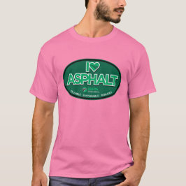 Amo la camiseta de los hombres del asfalto - rosa