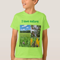 Amo la camiseta de los niños de la naturaleza