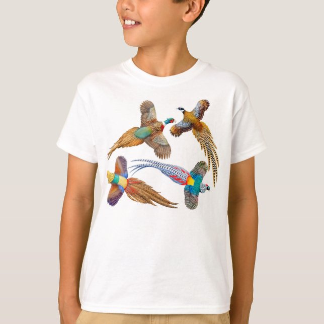 Amo la camiseta de los niños de los faisanes (Anverso)
