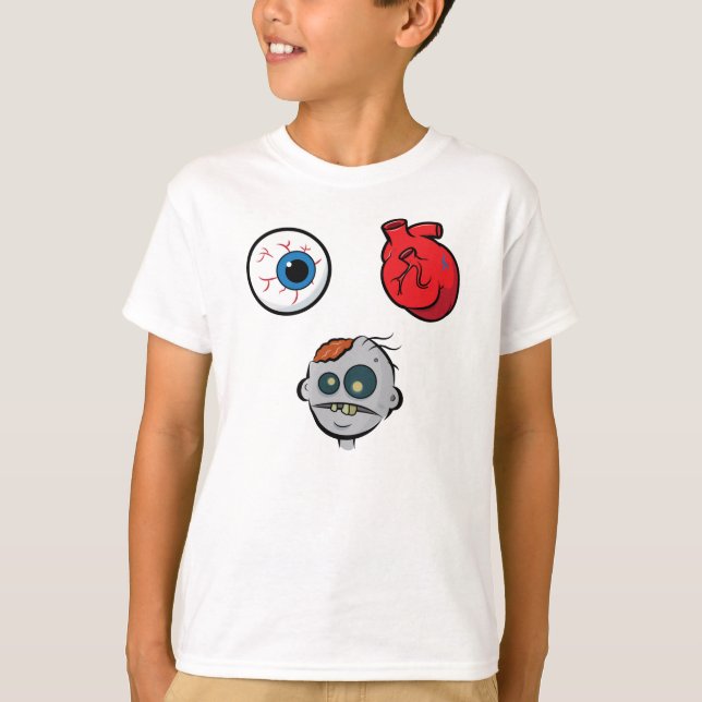 Amo la camiseta de los niños de los zombis (Anverso)