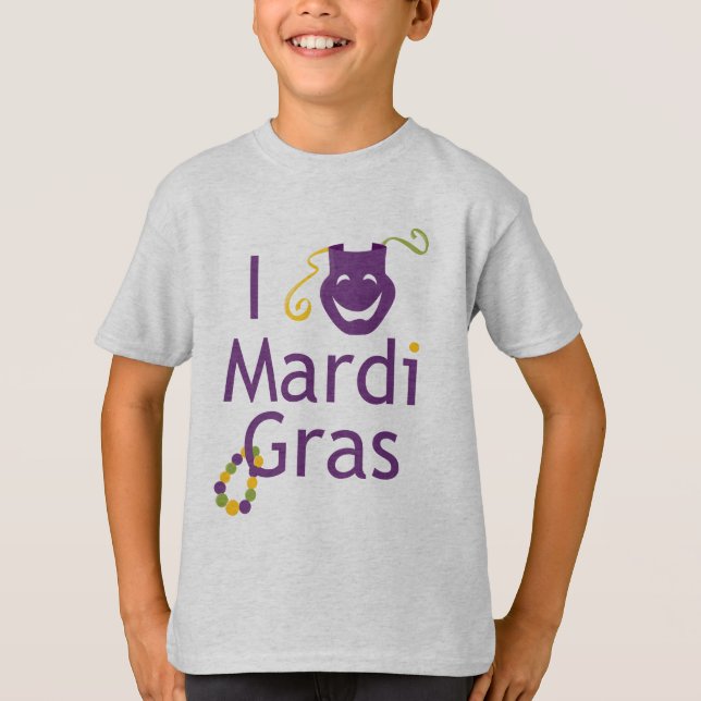 Amo la camiseta de los niños del carnaval (Anverso)