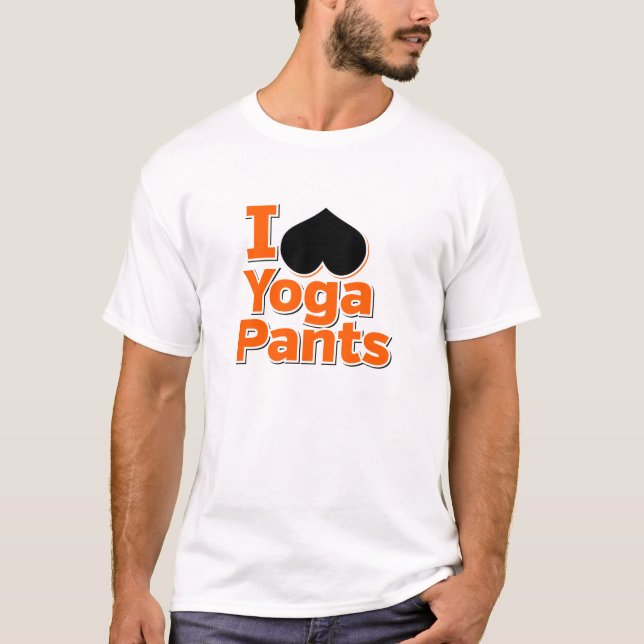 Amo la camiseta de los pantalones de la yoga (Anverso)