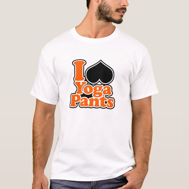 Amo la camiseta de los pantalones de la yoga (Anverso)