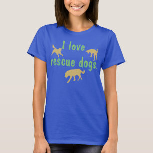 Amo la camiseta de los perros del rescate