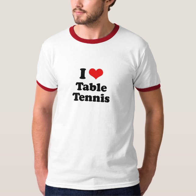 Amo la camiseta de los tenis de mesa (Anverso)