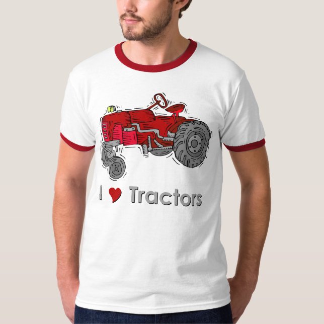 Amo la camiseta de los tractores (Anverso)