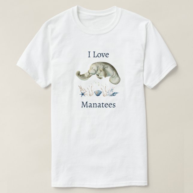 Amo la camiseta de Manatees (Diseño del anverso)