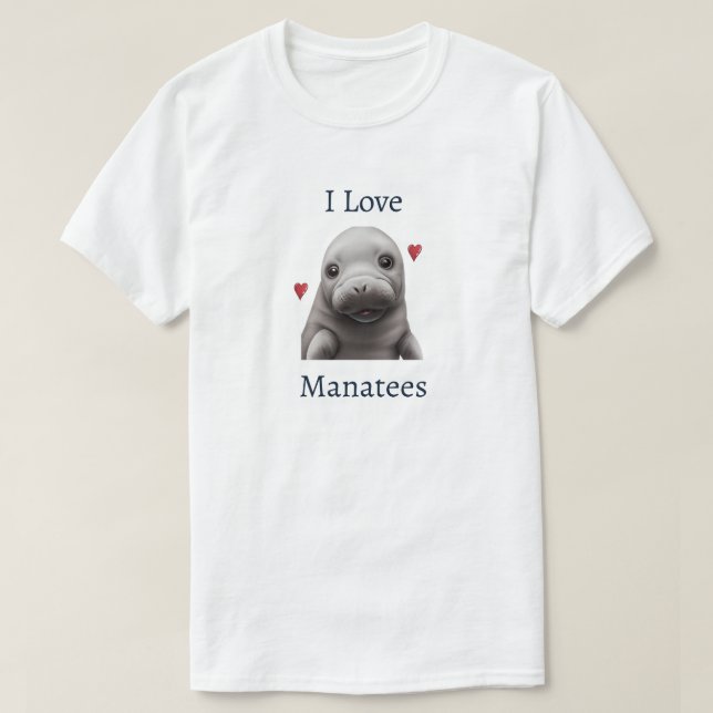Amo la camiseta de Manatees (Diseño del anverso)