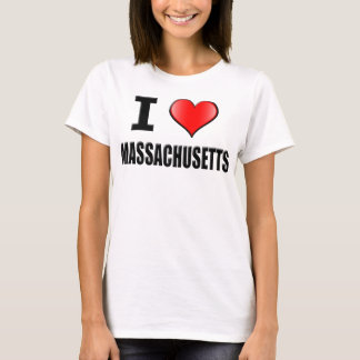 Amo la camiseta de Massachusetts - mujeres
