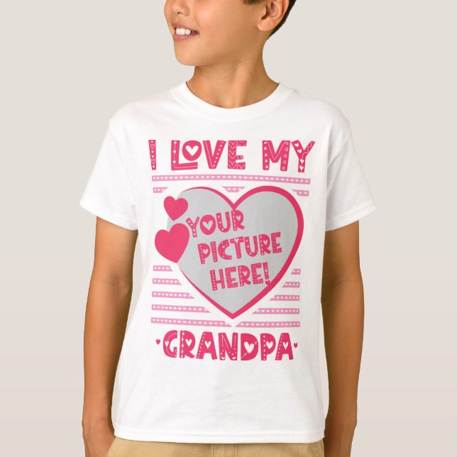 Amo la camiseta de mi abuelo Personalizado (Anverso)