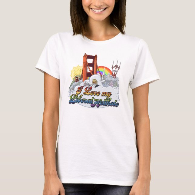 Amo la camiseta de mi agujero infernal liberal par (Anverso)
