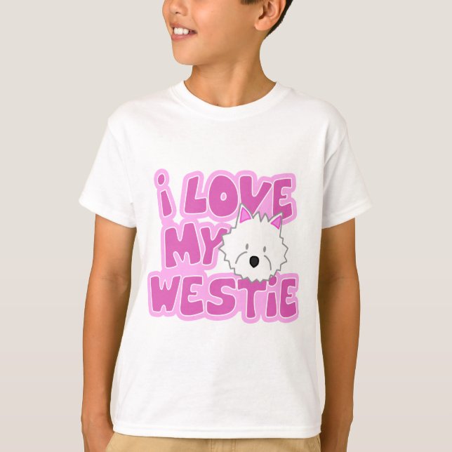 Amo la camiseta de mi niño de Westie (Anverso)