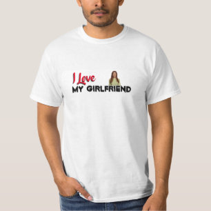 Amo la camiseta de mi novia Personalizado