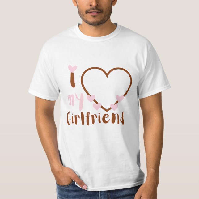Amo la camiseta de mi novia Personalizado (Anverso)