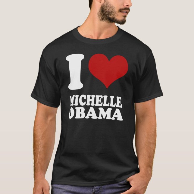 Amo la camiseta de Michelle Obama (limpie la (Anverso)