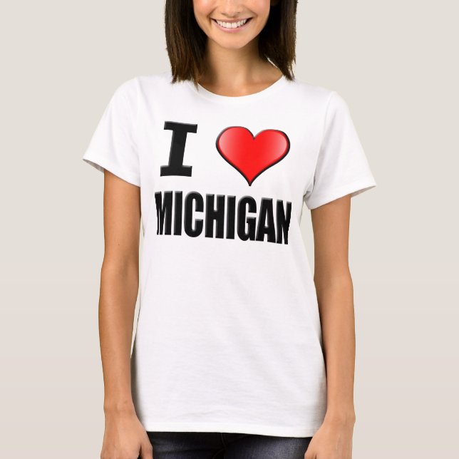 Amo la camiseta de Michigan - mujeres (Anverso)