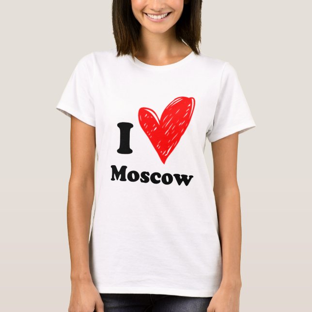 Amo la camiseta de Moscú (Anverso)