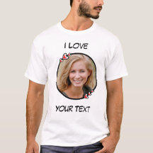 Amo la camiseta de Personalizable del corazón