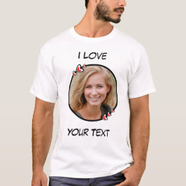 Amo la camiseta de Personalizable del corazón