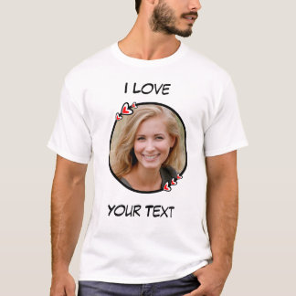 Amo la camiseta de Personalizable del corazón