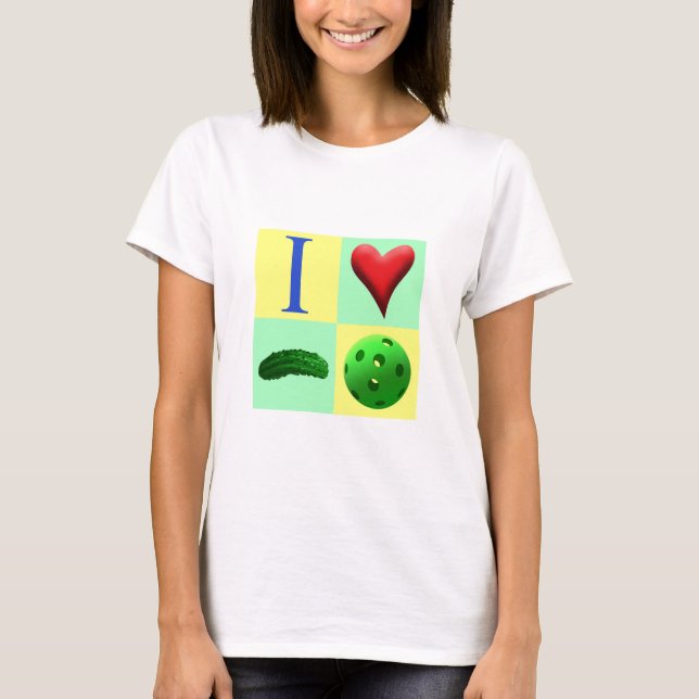 Amo la camiseta de Pickleball (Anverso)