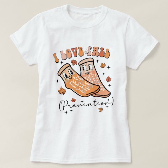 Amo la camiseta de prevención de caídas (Diseño del anverso)