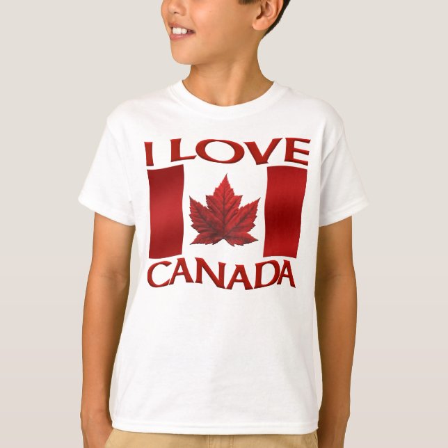 Amo la camiseta de recuerdo de un niño de Canadá (Anverso)