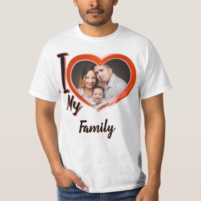 Amo la camiseta de regalo de mi familia _personali (Anverso)
