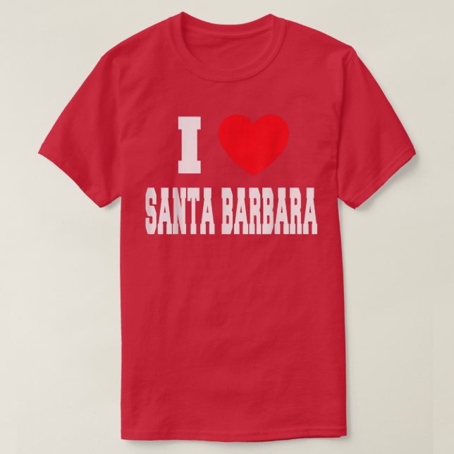 Amo la camiseta de Santa Barbara (Diseño del anverso)