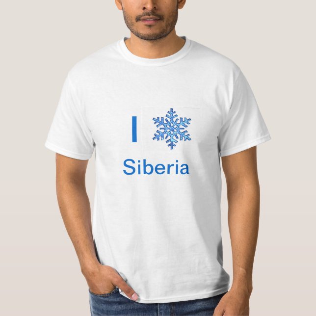 Amo la camiseta de Siberia (Anverso)