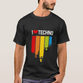 Amo la camiseta de Techno