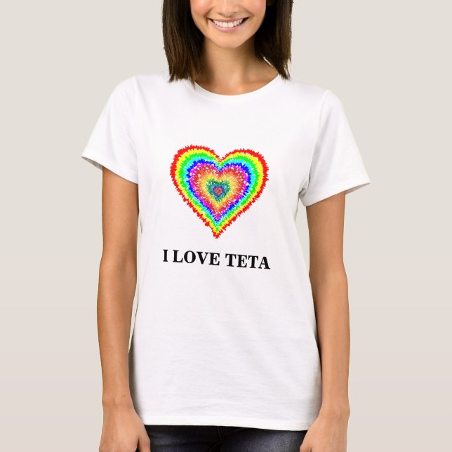 Amo la camiseta de una mujer de Teta (Anverso)