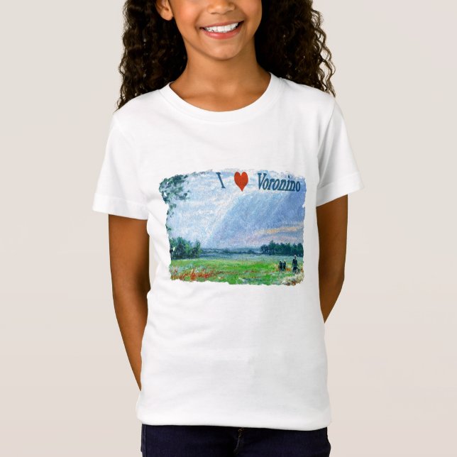Amo la camiseta de Voronino (un pueblo en Rusia) (Anverso)