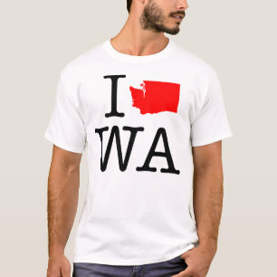 Amo la camiseta de WA Washington