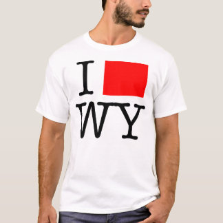 Amo la camiseta de WY Wyoming